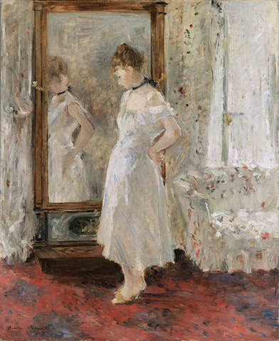 Berthe Morisot, The Psyche Mirror, 1876. Museo Nacional Thyssen-Bornemisza. (Photo: Business Wire).