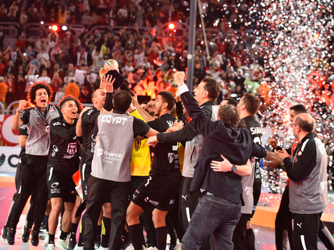 original PUMA will supply Egypt with athletic uniforms at the Olympic Games. PUMA team Egypt, pictured here, won the African Men's Handball Championship for the ninth time and qualified for the Olympic tournament. (Photo: Business Wire)