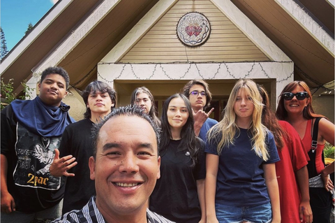 Students from Sacred Hearts Catholic School in Lahaina meet with Dallas Carter, Principal, St. Michael School. Of 110 Sacred Heart families, 89 have lost their home. (Source: Sacred Heart Instagram)