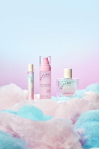 thumbnail Skylar’s most sought-after eau de parfum, Boardwalk Delight, is now available as a convenient and lightweight hair and body mist format.  (Graphic: Business Wire)