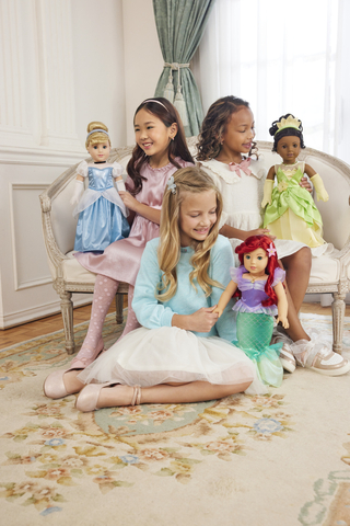 American Girl and Disney collaborate on a new 18-inch doll collection for the popular Disney Princess and Disney Frozen franchises, with fan favorites Ariel, Tiana, and Cinderella first to join the magical lineup in Spring 2024 (Photo: Business Wire)
