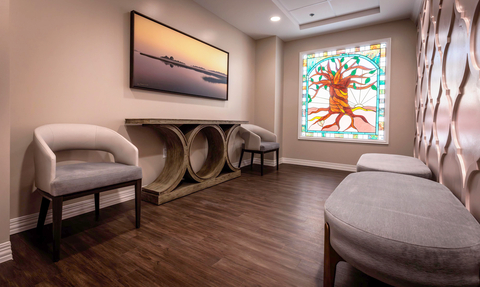 The Les and Ruth Akers Family Chapel, Reflection Room at the First Commerce Center for Compassionate Care. Here people can go to pause, meditate or pray. It’s a welcoming environment for people of all faiths and cultures. (Photo: Business Wire)