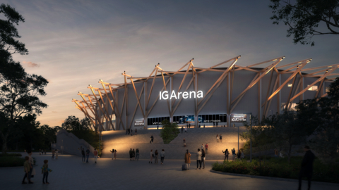 A new 17,000-seat venue for sports and live entertainment currently under construction in Nagoya, Japan is set to open in 2025 will be called IG Arena. (Photo: Business Wire)