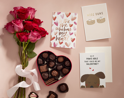 Greeting cards featured in design marketplace Minted's Valentine’s Day collection, featuring the work of independent artists, now available on demand through DoorDash's DashMart and The Flower & Gift Boutique. Photo credit: Minted