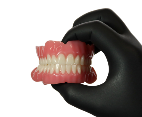 Shown in this 3D printed digital denture, Flexcera Base Ultra+ for printing gingiva is an FDA 510(k) Class II cleared, CE Marked, and MDR Class I certified medical device. (Photo: Business Wire)