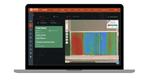 Leverage visual spatial data in the Carbon Ops Center for precise crop and weed metrics, including crop stand count. (Photo: Business Wire)