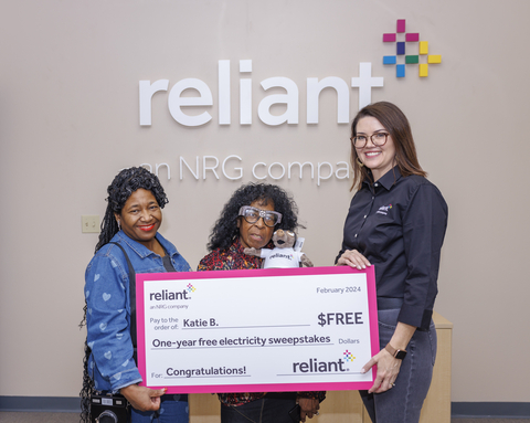Katie Bartee was selected as the winner of the first phase of Reliant's Lubbock Free Year of Electricity Sweepstakes. (Photo: Business Wire)