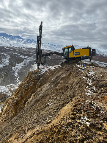 A Granite drill rig stands at the ready while the majestic snowcapped Denali is seen in the distance. (Photo: Business Wire)
