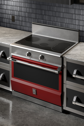 original Hestan E-levated Kitchen 36" Induction Range in Tin Roof. (Photo: Business Wire)