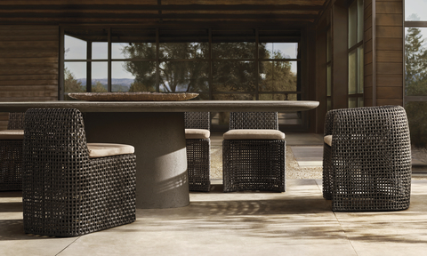 RH OUTDOOR 2024 INTRODUCES THE GEMINI COLLECTION IN ALL-WEATHER WICKER. DESIGNED BY CLAUDIO BELLINI, MILAN. (Photo: Business Wire)