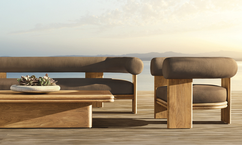 RH OUTDOOR 2024 INTRODUCES THE BONDI COLLECTION IN PREMIUM SOLID TEAK. DESIGNED BY HARRISON & NICHOLAS CONDOS, SYDNEY. (Photo: Business Wire)