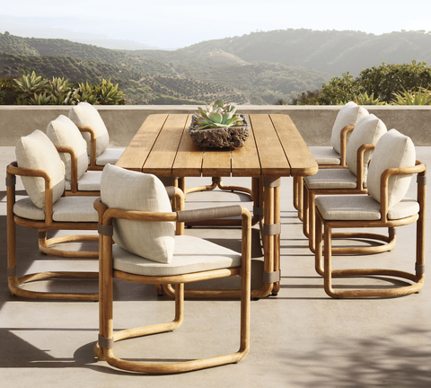 RH OUTDOOR 2024 INTRODUCES THE MARO COLLECTION IN PREMIUM SOLID TEAK. DESIGNED BY VICTORIA SALA, LONDON. (Photo: Business Wire)