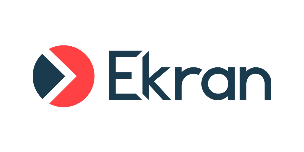 Ekran abbreviated blue red logo