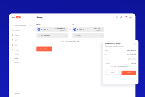 thumbnail B2BinPay clients can instantly swap coins and tokens without comparing prices across different venues. This is made possible with the VWAP system, which automatically selects the best available price from multiple centralised platforms based on transaction volume. (Photo: Business Wire)