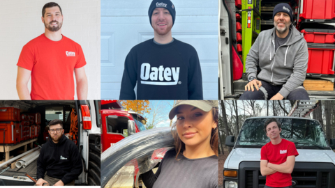 The 2024 class of new Oatey Ambassadors includes Tucker Baney, Nick Hotujec, David Williams, Rob Lupton, Schuyler Mooney and Grant Blundell, collectively representing a diverse range of plumbing and building expertise from across North America. (Photo: Oatey)
