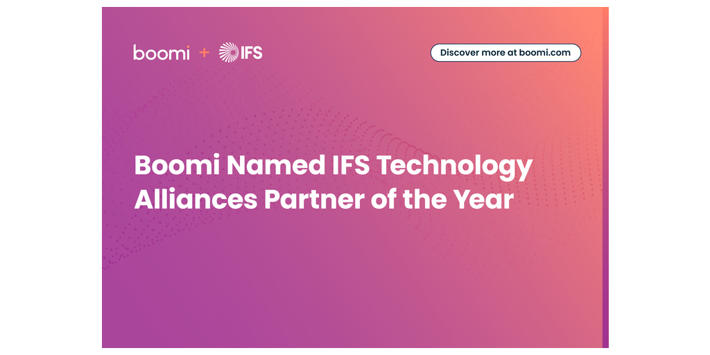  Boomi nominato partner dell'anno per l'alleanza tecnologica di IFS