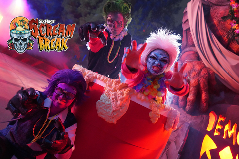 Scream Break at Six Flags Magic Mountain adds a dose of vitamin SCREAM to Spring Break with haunted attractions, rides in the dark, festive foods and more! (Photo: Business Wire)