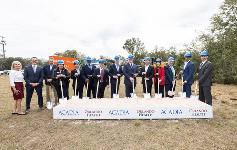 Orlando Health and Acadia Healthcare Break Ground on Construction of a New Behavioral Health Hospital in Apopka, Florida, with an anticipated opening in Spring 2025. (Photo: Business Wire)