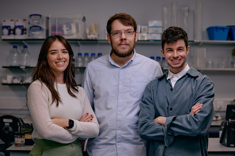 From left to right: Baseimmune co-founders Ariane C. Gomes (Chief Scientific Officer), Phillip Kemlo (Chief Technology Officer), and Joshua Blight (Chief Executive Officer). Photo credit: Baseimmune