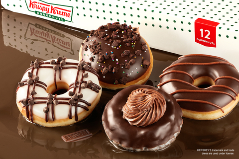 Iconic brands partner on chocolatiest creations ever - four all-new doughnuts, available beginning Feb. 19. (Photo: Business Wire)