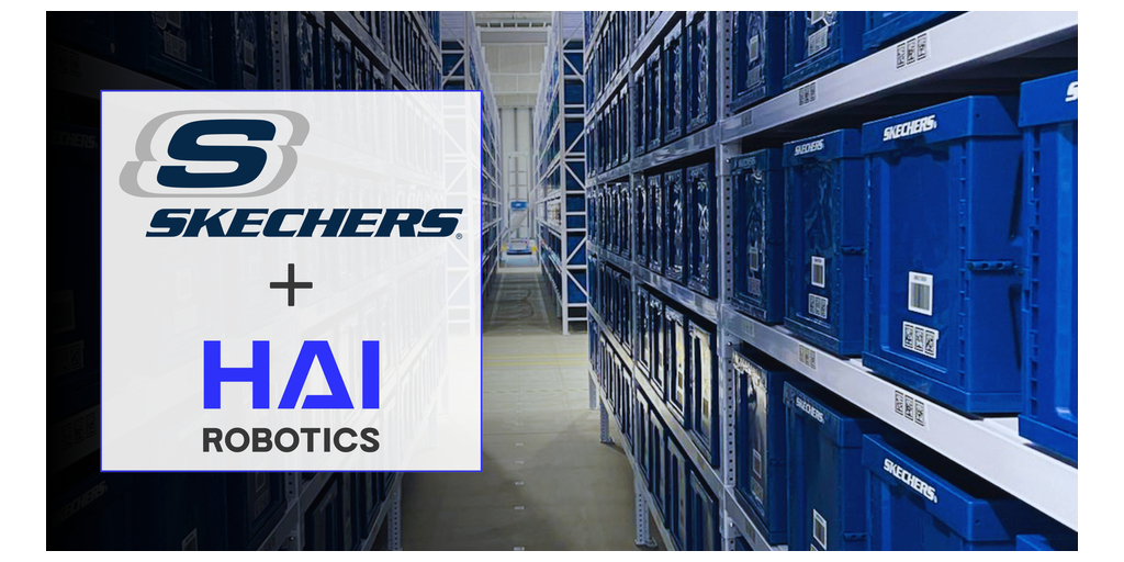  Skechers inaugura un magazzino ad elevata tecnologia con il sistema automatizzato goods-to-person di Hai Robotics