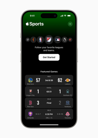 Apple Sports — an iPhone app that offers fans access to real-time scores, stats, and more — is now available to download in the App Store. (Photo: Business Wire)