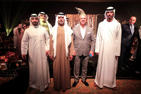 H.E. Sheikh Nahyan Bin Mubarak Al Nahyan, Sheikh Tahnoon Bin Saeed Al Nahyan, Omar Jamal Al Omar and Dimitri Wieselmann at the Numero Uno launch event. (Photo: AETOSWire)