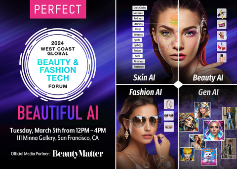 Perfect Corp. Goes West with the Expansion of the Global Beauty & Fashion Tech Forum, Inviting Attendees to Discover the Magic of Beautiful AI (Graphic: Business Wire)