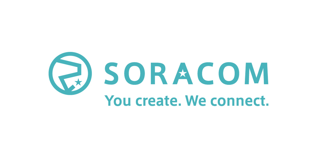 soracom logo tagline horizontal white