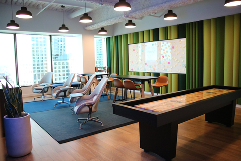 thumbnail Global Atlantic's new game room in its expanded office. (Photo: Business Wire)