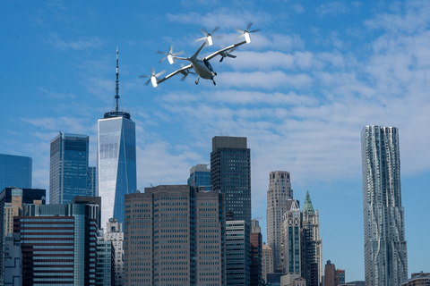 During Q4 2023, Joby completed the first-ever flight of an electric air taxi in New York City. Joby Aviation Photo