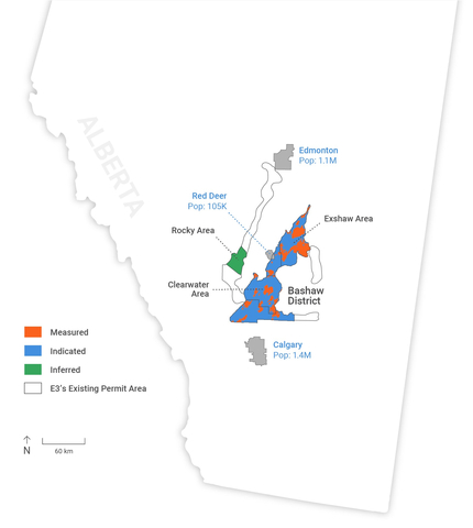 original E3 Lithium's Alberta Assets (Graphic: Business Wire)