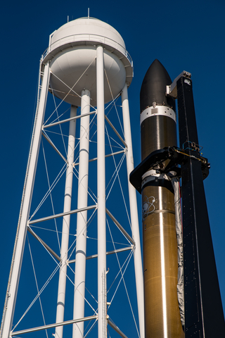 A Rocket Lab Electron rocket on the launch pad in Wallops, Virginia. Image Credit: Brady Kenniston