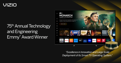 VIZIO Wins Emmy® for Smart TV OS Innovation (Photo: Business Wire)