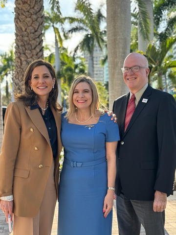 U.S. Congresswoman María Elvira Salazar, left, Canadian parliamentarian Stephanie Kusie, center, and Dr. Orlando Gutiérrez-Boranat of the Assembly of the Cuban Resistance, right, met in Miami to discuss the misdirection of Canadian public funds to branches of the Communist Regime in Cuba and possibilities for future collaboration to promote democracy and human rights. (Photo: Business Wire)