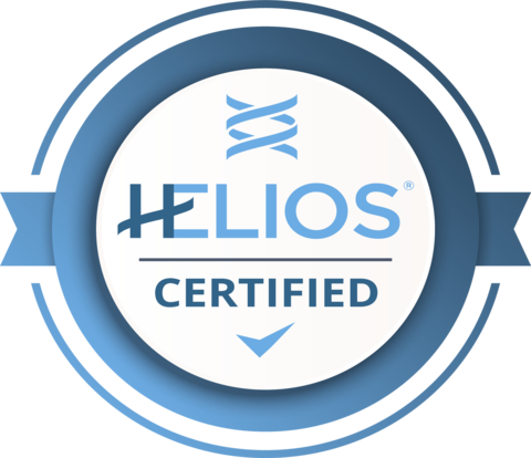 HELIOS Certified partner badge (Graphic: Business Wire)