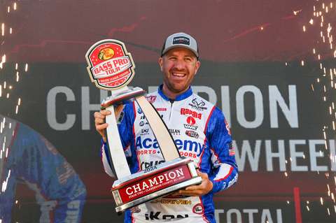 Pro Jacob Wheeler of Harrison, Tennessee, boated 15 scorable bass Sunday weighing 47 pounds, 4 ounces on the final day of competition to win the Suzuki Stage Two Presented by Fenwick at Santee Cooper Lakes. (Photo: Business Wire)