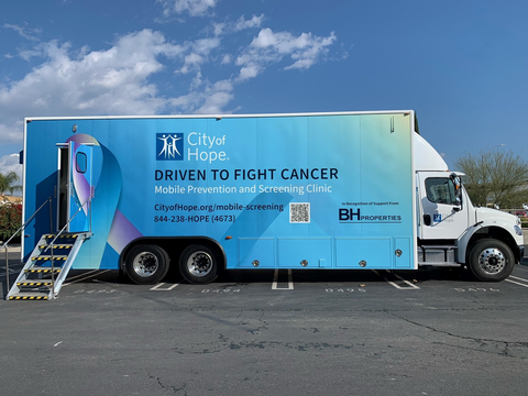 City of Hope’s highly advanced mobile clinic assesses the risk and screens for at least 15 different types of cancer. (Photo: Business Wire)