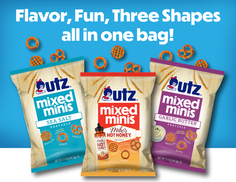 Try the new Utz Mixed Minis Pretzels, they’re delicious! Source: Utz Brands, Inc.