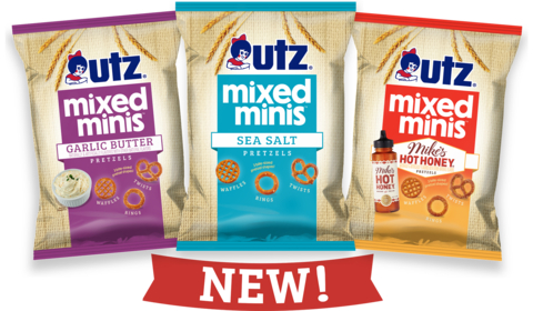 Try the new Utz Mixed Minis Pretzels, they’re delicious! Source: Utz Brands, Inc.