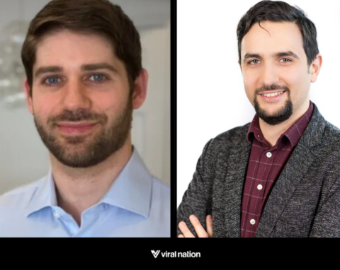 Viral Nation announces its latest strategic hires. Nicholas Spiro joins the team as chief product officer (left) and Ahmad Nassri as chief technology officer (right). (Photo: Business Wire)