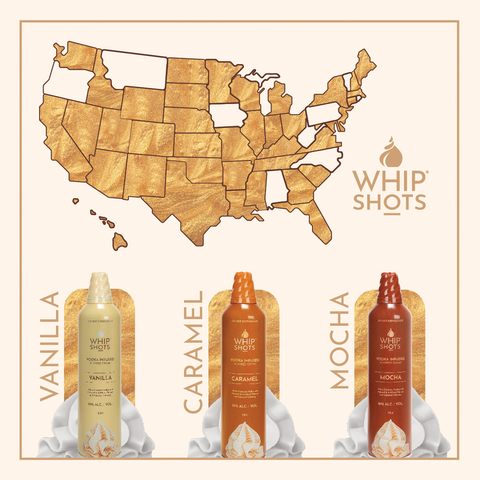 With the addition of Maine, Mississippi and New Hampshire, Whipshots® extends its retail presence across 41 states. (Graphic: Business Wire)