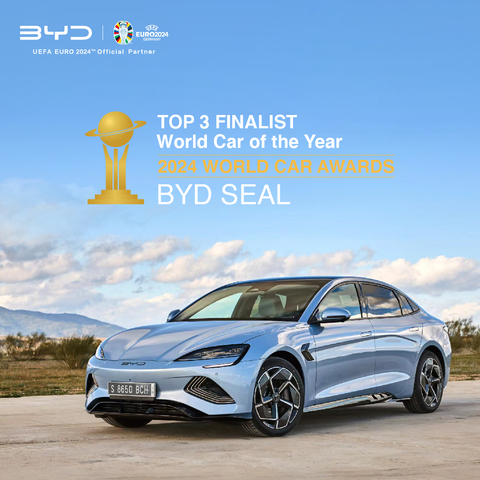BYD SEAL shortlisted in the Top 3 for the "World Car of the Year" category (Photo: Business Wire)