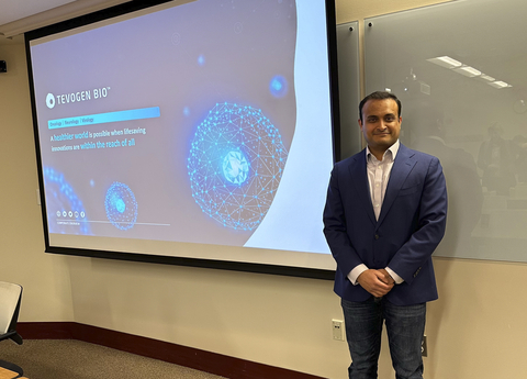 Mittul Mehta, head of Tevogen's artificial intelligence initiative Tevogen.ai, presenting his seminar “Artificial Intelligence Opportunities in Healthcare” at the Yale School of Public Health (Photo: Business Wire)
