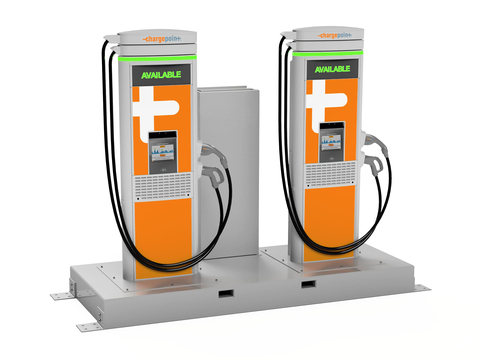 eSkid™ charging solution, a rapidly deployable EV charging platform utilizing ChargePoint hardware and software (Photo: Wells Fargo)