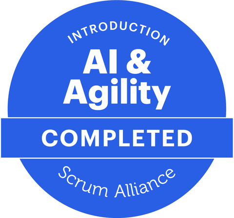 Scrum Alliance launches AI & Agility: A Comprehensive Introduction, an online course that sees AI as an agile copilot that equips professionals to revolutionize how they deliver value. (Graphic: Business Wire)