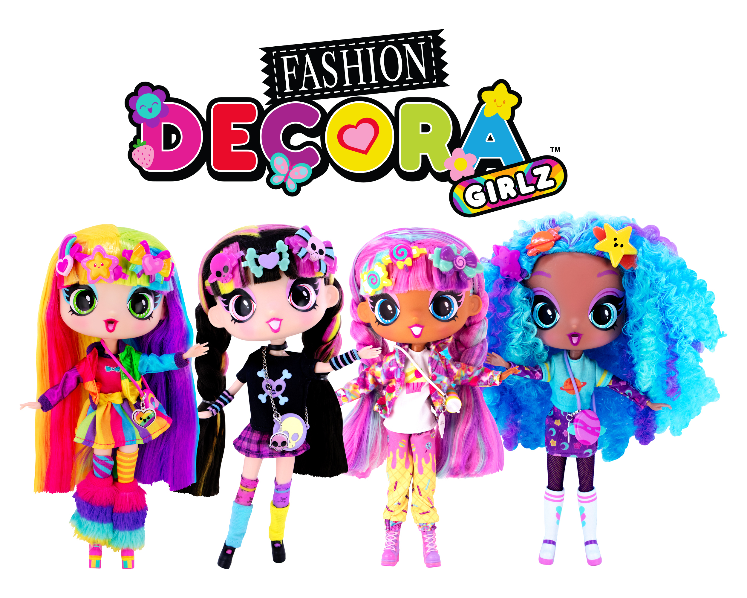 More photos of the Fashion Decora Girlz dolls!! I LOVE THESE!! These are  the full sized fashion dolls. Retail of around $25 - launching S