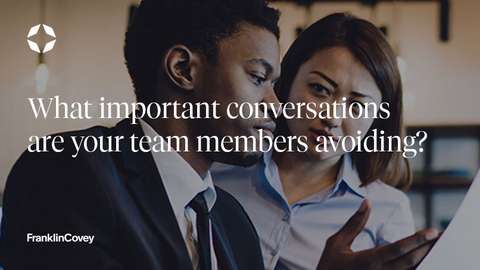 FranklinCovey Launches New Module, Navigating Difficult Conversations: Turn Tension Into Progress. Many people avoid difficult conversations or handle them poorly because they’re afraid to address uncomfortable issues and feel unprepared to respond to the emotional reactions that inevitably arise. This new module gives learners the mindset, skillset, and toolset to overcome the most challenging human aspect of difficult conversations – the emotional tension that causes people to avoid or mishandle them. Teams and organizations significantly accelerate performance when everyone begins to develop the skills to navigate difficult conversations with confidence. (Graphic: Business Wire)