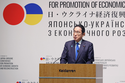 Prime Minister Kishida Fumio emphasized how Japan can contribute to Ukraine's post-war reconstruction. (Photo by: Cabinet Public Affairs Office)