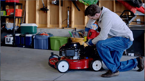 Filling your mower up with fresh fuel is just one of the simple maintenance tasks Toro recommends performing during National Lawnmower Maintenance Week. (Photo: Business Wire)